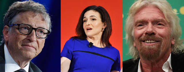 Bill Gates, Sheryl Sandberg và Richard Branson — Hãy viết hết ra