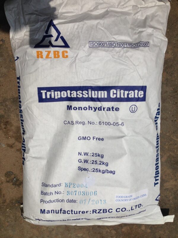 Tripotassium Citrate bao 25kg TQ