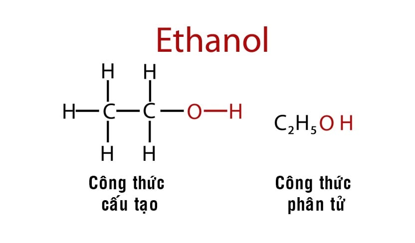 Công thức hóa học, cấu tạo của C2H5OH