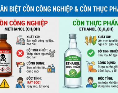 Cồn công nghiệp và cồn thực phẩm