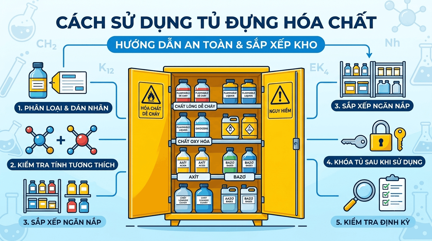 Tủ đựng hóa chất an toàn cho phòng thí nghiệm