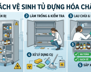Cách vệ sinh tủ đựng hóa chất an toàn